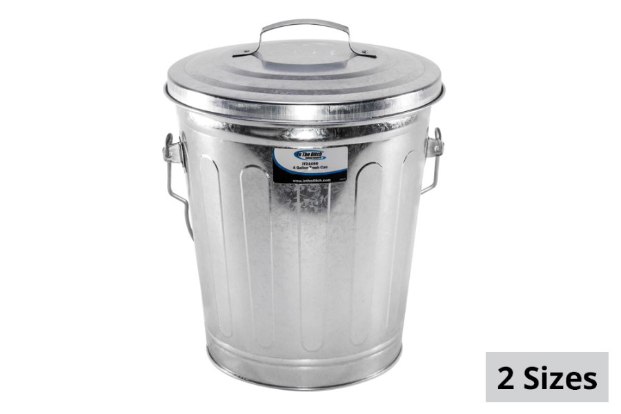 Picture of In The Ditch Galvanized Steel Trash Can with Lid